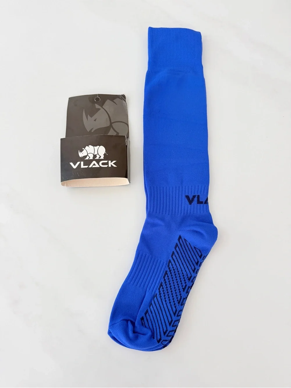 VLACK Athletic Compression Knee High Socks Soccer hockey Blue size M New